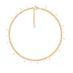 Bransoletka Margot z białą emalią pozłacana. Białe bransoletki Lilou, pozłacane. Za 139.00 zł.