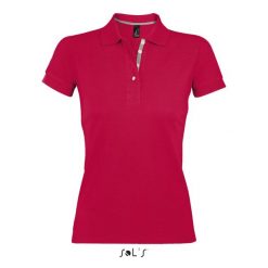 Damska koszulka polo Sol's Portland. Czerwone koszulki polo SOL'S, s, bez wzorów, bez kołnierzyka, bez ramiączek. Za 136.00 zł.