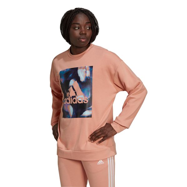 Bluza damska adidas Youforyou Sweatshirt. Brązowe bluzy Adidas, l, bez wzorów, z bawełny, bez kaptura. Za 99.00 zł.