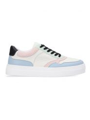 Liu Jo Sneakersy w kolorze kremowo-jasnoróżowo-turkusowym rozmiar: 38. Brązowe trampki Liu Jo, bez wzorów, bez zapięcia. Za 272.95 zł.