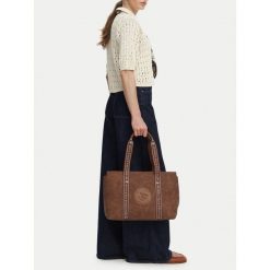 Torebka Beverly Hills Polo Club. Brązowe shopper Beverly Hills Polo Club, bez wzorów, bez dodatków. Za 179.99 zł.