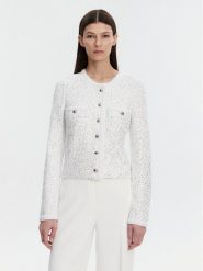 MICHAEL Michael Kors Kardigan MF460Z6F5L Biały Regular Fit. Białe kardigany MICHAEL Michael Kors, l, bez wzorów, z wiskozy. Za 999.99 zł.
