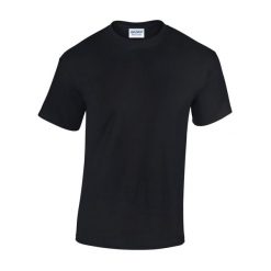 Ciężka Bawełniana Koszulka Unisex Dla Dorosłych. Czarne bluzki GILDAN, xl, bez wzorów, z bawełny, sportowe, bez kołnierzyka, bez ramiączek. Za 30.99 zł.