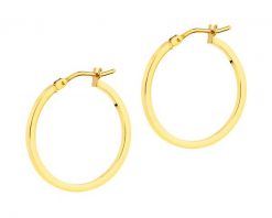 Złote kolczyki - koła, 24 mm. Żółte kolczyki Apart, złote. Za 799.00 zł.