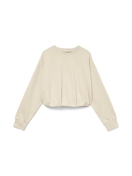 Vero Moda Bluza w kolorze beżowym rozmiar: XL. Brązowe bluzy Vero Moda, xl, bez wzorów, z bawełny, bez kaptura. Za 40.95 zł.