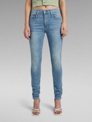 G-Star Dżinsy - Skinny fit - w kolorze błękitnym rozmiar: W26/L30. Niebieskie jeansy G-Star, l, z aplikacjami. Za 210.32 zł.