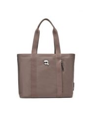 KARL LAGERFELD Torebka 235W3247 Beżowy. Brązowe shopper KARL LAGERFELD, bez wzorów, z materiału, bez dodatków. Za 679.99 zł.