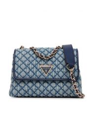 Guess Torebka Giully II Mini HWDD96 73740 Niebieski. Niebieskie torebki klasyczne Guess, z aplikacjami, z materiału, bez dodatków. Za 544.99 zł.