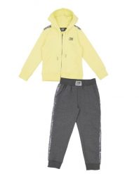 Bluza z kaptur na co dzień na siłownię. Żółte bluzy LEONE 1947 APPAREL, bez wzorów, z dresówki, bez kaptura. Za 84.16 zł.