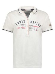 Geographical Norway Koszulka polo w kolorze białym rozmiar: M. Białe koszulki polo Geographical Norway, m, bez wzorów, z bawełny, bez kołnierzyka, bez ramiączek. Za 70.41 zł.