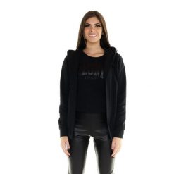 Damska bluza z kapturem Leone Blackout. Czarne bluzy LEONE 1947 APPAREL, l, bez wzorów, z tkaniny, z kapturem. W wyprzedaży za 182.75 zł.