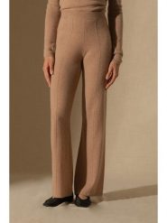 Perfect Cashmere Kaszmirowe spodnie "Eloa" w kolorze jasnobrązowym rozmiar: S. Brązowe spodnie materiałowe Perfect Cashmere, na co dzień, s, bez wzorów, z kaszmiru. Za 316.24 zł.