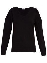 MOSS COPENHAGEN Sweter "Zaida Rachelle" w kolorze czarnym rozmiar: S/M. Czarne swetry Moss Copenhagen, m, bez wzorów, z wiskozy, bez ramiączek. Za 92.21 zł.