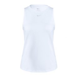 Tank top treningowy damski Nike One Classic Dri-Fit. Białe koszulki sportowe Nike, bez wzorów, bez ramiączek, dri-fit (nike). Za 119.99 zł.