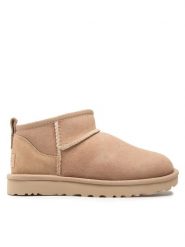 Ugg Śniegowce W Classic Ultra Mini 1116109 Beżowy. Brązowe trapery i śniegowce UGG, ze skóry. Za 769.99 zł.