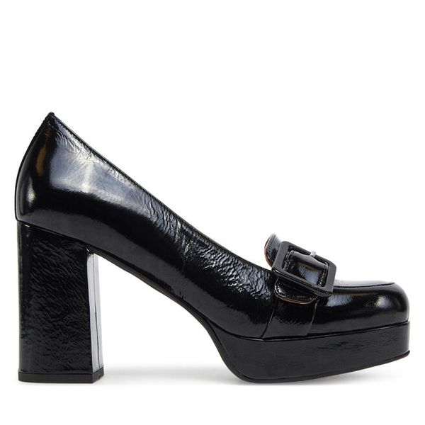 Półbuty Fly London. Czarne czółenka Fly London, bez wzorów, bez obcasa, na obcasie, bez zapięcia. Za 399.99 zł.