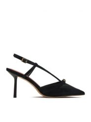 Eva Minge Szpilki EO-MARY-01 Czarny. Czarne szpilki Eva Minge, bez wzorów, ze skóry, bez obcasa, na szpilce, bez zapięcia. Za 399.99 zł.