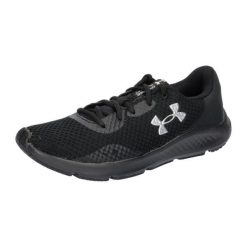 Buty treningowe damskie Under Armour W Charged Pursuit 3. Czarne obuwie sportowe Under Armour, z gumy, bez zapięcia, do biegania. Za 160.99 zł.