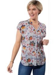 WITT WEIDEN Bluzka w kolorze biało-granatowym rozmiar: 38. Białe bluzki WITT WEIDEN, bez wzorów, z wiskozy, bez kołnierzyka, bez ramiączek. Za 60.99 zł.