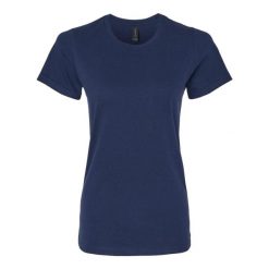 Damska Koszulka Softstyle O Średniej Grubości. Niebieskie bluzki GILDAN, xl, bez wzorów, sportowe, bez kołnierzyka, bez ramiączek. Za 33.99 zł.