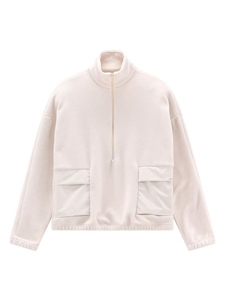 Jeanne Baret Bluza polarowa "Rochefort" w kolorze kremowym rozmiar: 44. Brązowe bluzy Jeanne Baret, bez wzorów, z polaru, bez kaptura. Za 166.10 zł.