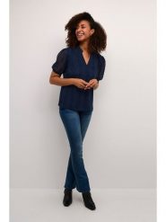 Kaffe Bluzka w kolorze granatowym rozmiar: 38. Niebieskie bluzki Kaffe, bez wzorów, z koronki, bez kołnierzyka, bez ramiączek. Za 83.22 zł.