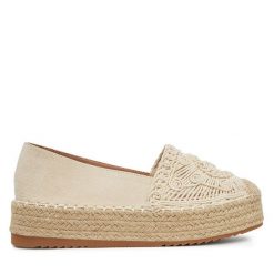 Espadryle DeeZee. Brązowe espadryle DeeZee, bez wzorów, bez obcasa, bez zapięcia. Za 139.99 zł.