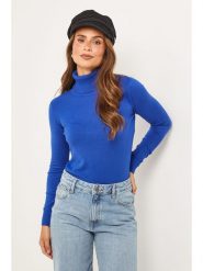 Soft Cashmere Golf w kolorze niebieskim rozmiar: 38/40. Niebieskie golfy Soft Cashmere, bez wzorów, z kaszmiru, bez ramiączek. Za 73.99 zł.