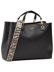 Emporio Armani Torebka Y3D165 YFO5B 85218 Czarny. Czarne shopper Emporio Armani, bez wzorów, ze skóry, bez dodatków. Za 889.99 zł.