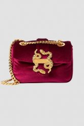 JUST CAVALLI Malinowa kopertówka Iconic Iconic Snakes Puffy - Style 3. Czerwone kopertówki Just Cavalli, bez wzorów, bez dodatków. W wyprzedaży za 669.99 zł.