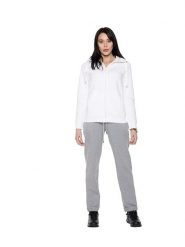 Bluza z bawełna z zamek błyskawiczny na co dzień. Białe bluzy LEONE 1947 APPAREL, xl, bez wzorów, z bawełny, bez kaptura. Za 467.31 zł.