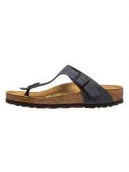 Birkenstock Japonki "Gizeh" w kolorze granatowym rozmiar: 39. Niebieskie klapki Birkenstock, bez wzorów, z otwartym noskiem, bez obcasa. Za 174.02 zł.