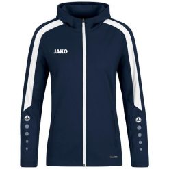 Damska bluza dresowa z kapturem Jako Power. Niebieskie bluzy sportowe JAKO, bez wzorów, z dresówki, z kapturem. Za 386.50 zł.