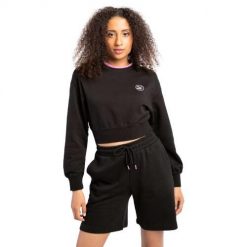 Bluza dresowa damska Puma SWxP Crew. Czarne bluzy Puma, xs, bez wzorów, z bawełny, bez kaptura. Za 269.00 zł.