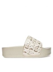 Liu Jo Klapki Mykonos 01 BA6129 EX252 Złoty. Żółte klapki Liu Jo, bez wzorów, ze skóry, bez obcasa. Za 279.99 zł.