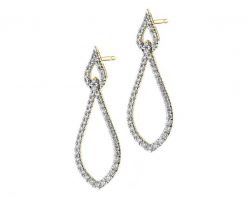 Kolczyki z żółtego złota z brylantami - 0,36 ct - próba 585. Żółte kolczyki Apart, z brylantem, złote. Za 5,690.00 zł.