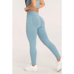 Legginsy fitness damskie Gym Glamour push up 2.0. Niebieskie legginsy GYM GLAMOUR, l, bez wzorów. Za 169.99 zł.