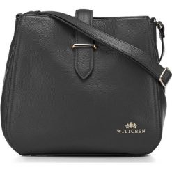 Torebka damska. Czarne listonoszki Wittchen, bez wzorów, ze skóry, eleganckie, bez dodatków. W wyprzedaży za 339.90 zł.