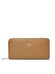 Tommy Hilfiger Duży Portfel Damski Th Soft Logotape Lrg Za AW0AW16927 Brązowy. Brązowe portfele TOMMY HILFIGER, bez wzorów, ze skóry. Za 209.99 zł.