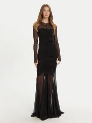 NORMA KAMALI Sukienka wieczorowa ST324PPMG08001 Czarny Slim Fit. Czarne sukienki Norma Kamali, m, bez wzorów, z syntetyku, wizytowe, bez kołnierzyka, bez ramiączek. Za 1,269.00 zł.