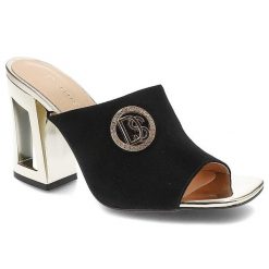 Czarne Klapki Damiss Eleganckie Buty Damskie. Czarne klapki DAMISS, bez wzorów, ze skóry, bez obcasa, na obcasie. Za 239.00 zł.