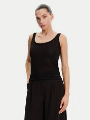 Guess Top W5GR16 Z3E22 Czarny Regular Fit. Czarne topy Guess, xl, z aplikacjami, z wiskozy, bez kołnierzyka, bez ramiączek. Za 139.99 zł.