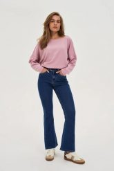 Jeansy dzwony granatowe. Jeansy MOODO, l, bez wzorów. Za 149.99 zł.