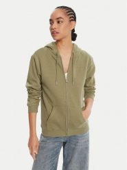 Roxy Bluza Surf Stoked Zipped Brushed ERJFT05022 Zielony Regular Fit. Zielone bluzy Roxy, l, bez wzorów, z bawełny, bez kaptura. Za 269.99 zł.