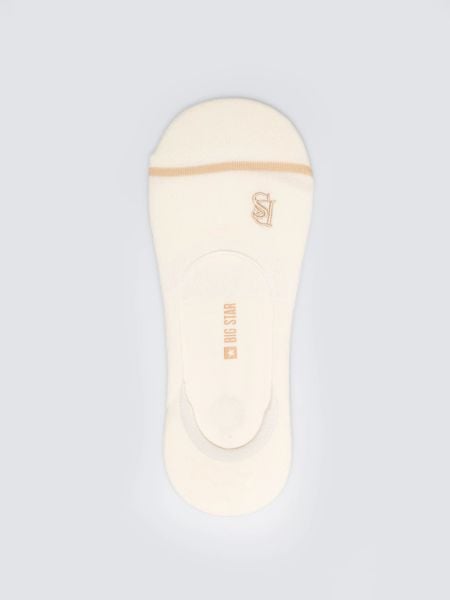 Stopki damskie bawełniane białe Nastka 100. Białe skarpety Big Star, z aplikacjami, z bawełny. Za 19.99 zł.