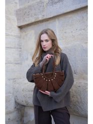 Maison héritage PARIS Skórzana torebka "Sparti" w kolorze brązowym - 34,5 x 21 x 8 cm rozmiar: onesize. Brązowe torby na ramię Maison héritage PARIS, bez wzorów, z materiału, przez ramię, bez dodatków. Za 369.99 zł.