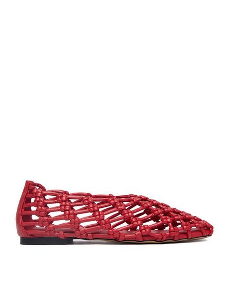Badura Baleriny EO-ALEXA-LT917 Czerwony. Czerwone baleriny Badura, bez wzorów, ze skóry, bez obcasa. Za 299.99 zł.