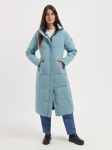 TRAVELIN' Płaszcz pikowany "Freya" w kolorze błękitnym rozmiar: M. Niebieskie płaszcze Travelin', m, bez wzorów, bez kaptura. Za 491.99 zł.