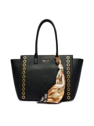 Just Cavalli Torebka 80RA4BF3 ZSB81 Czarny. Czarne shopper Just Cavalli, bez wzorów, ze skóry, bez dodatków. Za 849.99 zł.