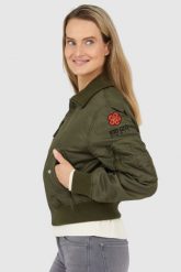 KENZO Zielona kurtka bomberka damska boke flower, Rozmiar L. Zielone kurtki Kenzo, l, bez wzorów, bez kaptura. W wyprzedaży za 1,590.00 zł.